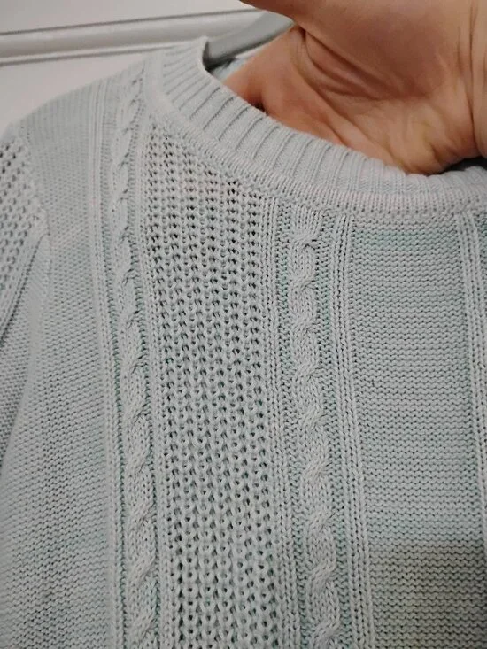 Forever 21 Cotton Blend Aqua Ombre Pullover Sweater - Picture 6 of 6